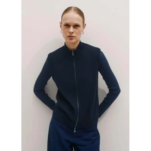 Me and Em Two-Way Zip Knit Vest, view 6