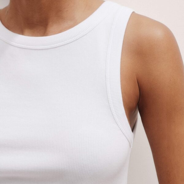 Me and Em Ultimate Crew Neck Vest – luxury British White in Me and Em exclusively at Coveti