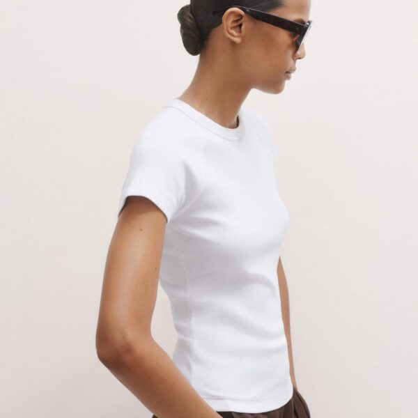 Me and Em Ultimate Raglan Tee – luxury British White in Me and Em exclusively at Coveti