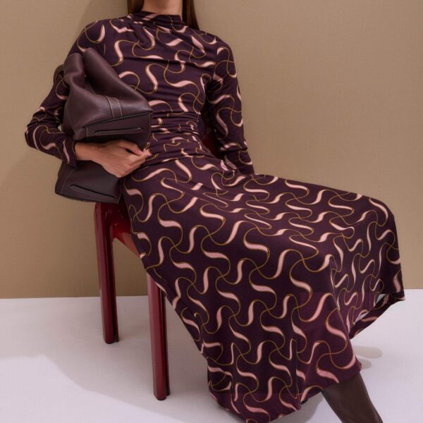 Me + Em Ultra-Fluid Maxi Dress – luxury British Red in Me and Em exclusively at Coveti