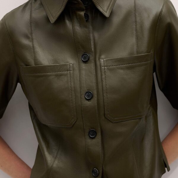 Me and Em Utility Shirt – luxury British Green in Me and Em exclusively at Coveti