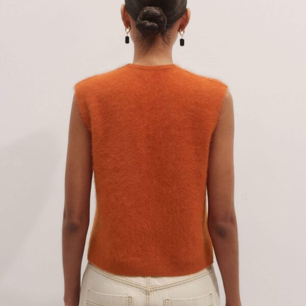 Me and Em V-Neck Straight Vest – luxury British Orange in Me and Em exclusively at Coveti