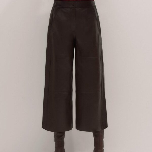 Me and Em Wide-Leg Culotte – luxury British Brown in Me and Em exclusively at Coveti