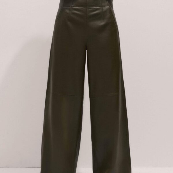 Me and Em Wide-Leg Pant – luxury British Green in Me and Em exclusively at Coveti