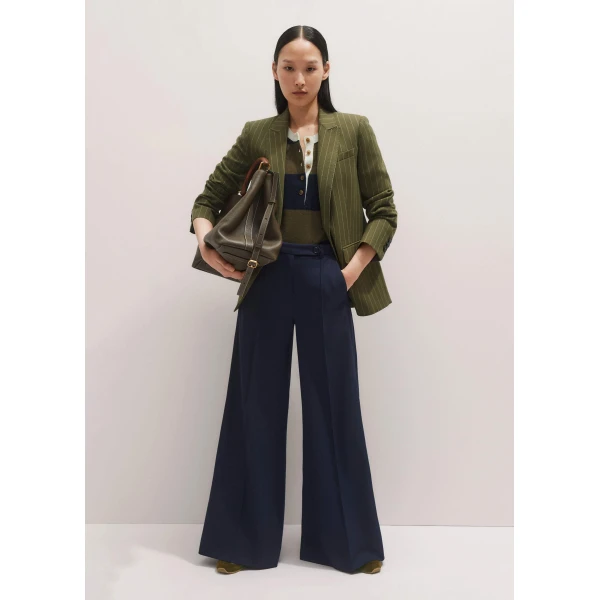 Me and Em Wool-Blend Exaggerated Flare Trouser, view 3