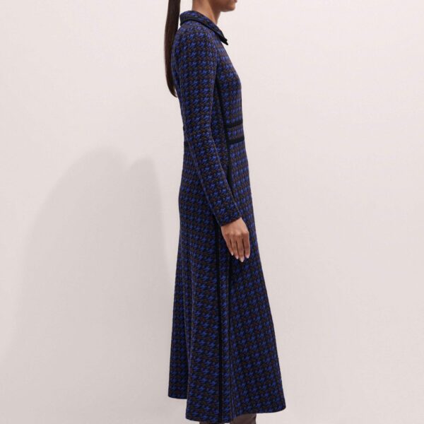 Me + Em Zip Neck Maxi Dress – luxury British Blue in Me and Em exclusively at Coveti