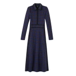 Me and Em Zip Neck Maxi Dress – luxury British Blue in Me and Em exclusively at Coveti
