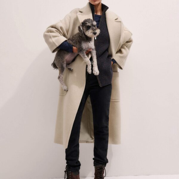Me and Em Zip Sweater Vest – luxury British Brown in Me and Em exclusively at Coveti