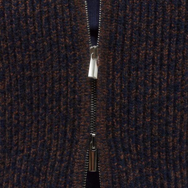 Me + Em Zip Sweater Vest – luxury British Brown in Me and Em exclusively at Coveti