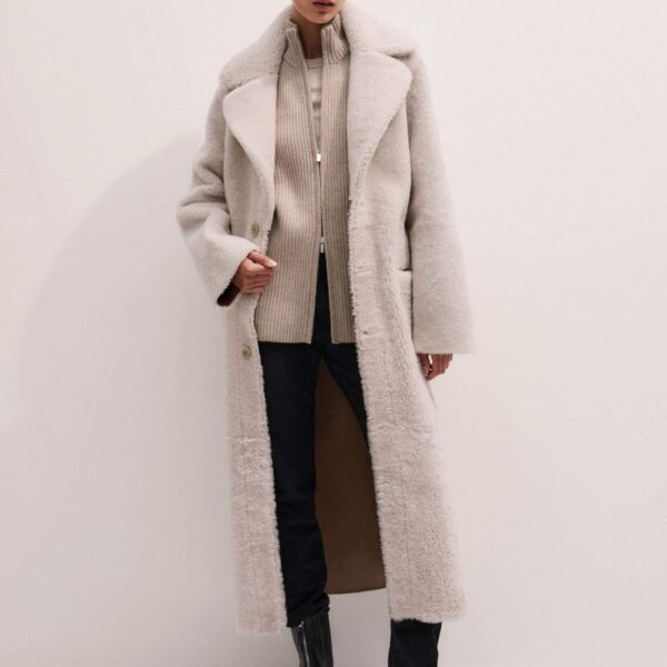 Me + Em Zip Sweater Vest – luxury British Beige in Me and Em exclusively at Coveti
