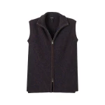 Me and Em Zip Sweater Vest – luxury British Brown in Me and Em exclusively at Coveti