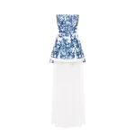 Milla 2-in-1 blue hydrangea mini with a detachable underskirt | Ready to Wear 2025 Collection Coveti Elevate your elegance in this Milla Dresses from the 2025 resort wear edit