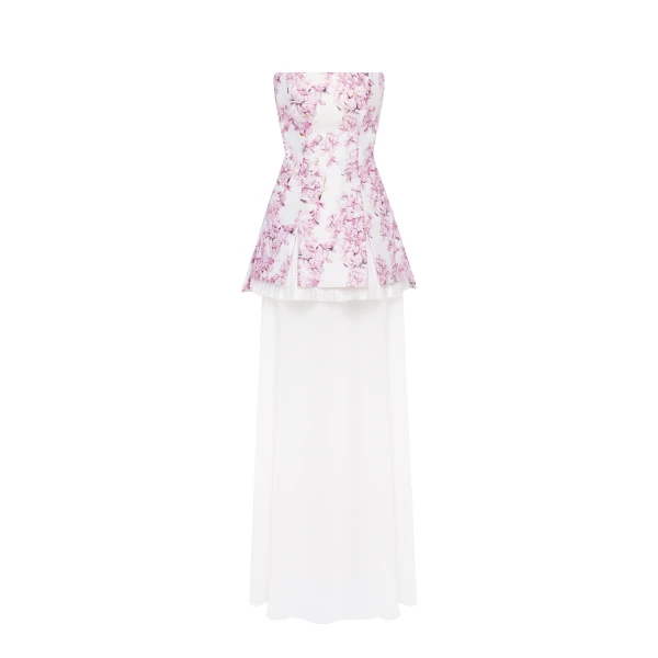 Milla 2-in-1 pink sakura mini with a detachable underskirt Dress