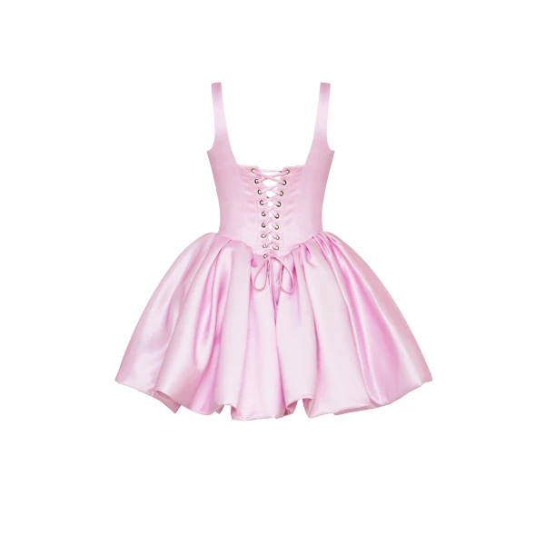 Milla Adorable pink mini dress with puffy skirt, Glow-Up, view 4