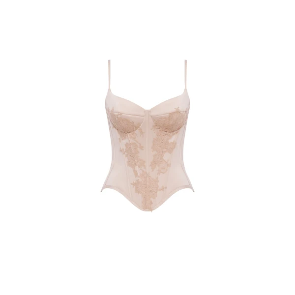 Milla Beige sculpting lace corset, Parisienne Top