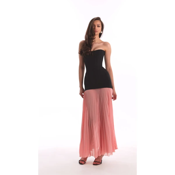 Milla Black&Pink dress with a pleated skirt, Parisienne, view 7