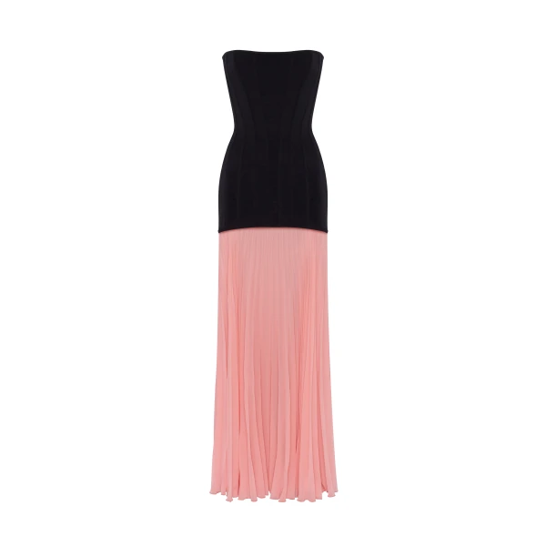 Milla Black&Pink dress with a pleated skirt, Parisienne