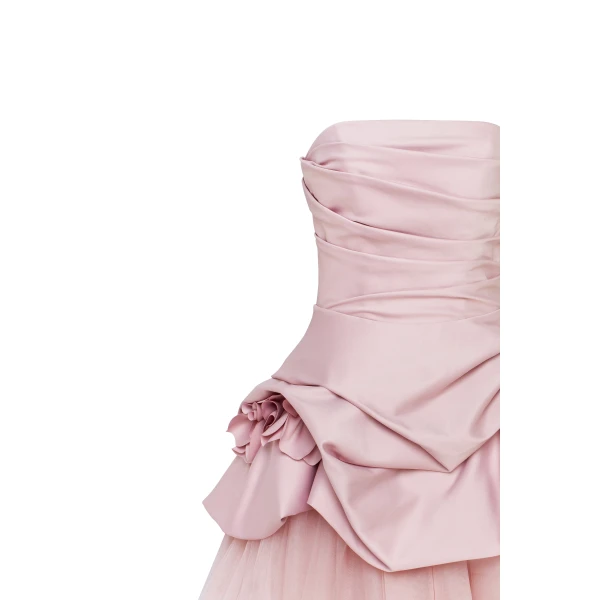 Milla Rosette mini dress in misty rose, Glow-Up, view 6