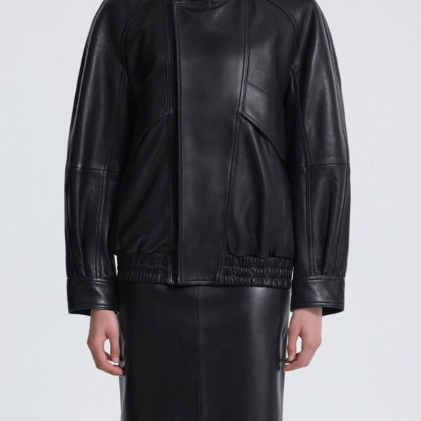Nour Hammour Jackets Color | Ariste Fluid Leather Jacket luxury leather Jackets from Coveti