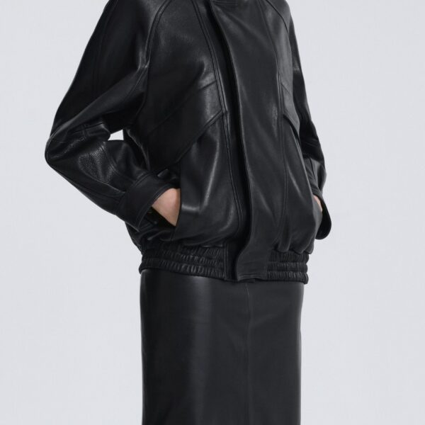 Nour Hammour Jackets Color | Ariste Fluid Leather Jacket luxury leather Jackets from Coveti