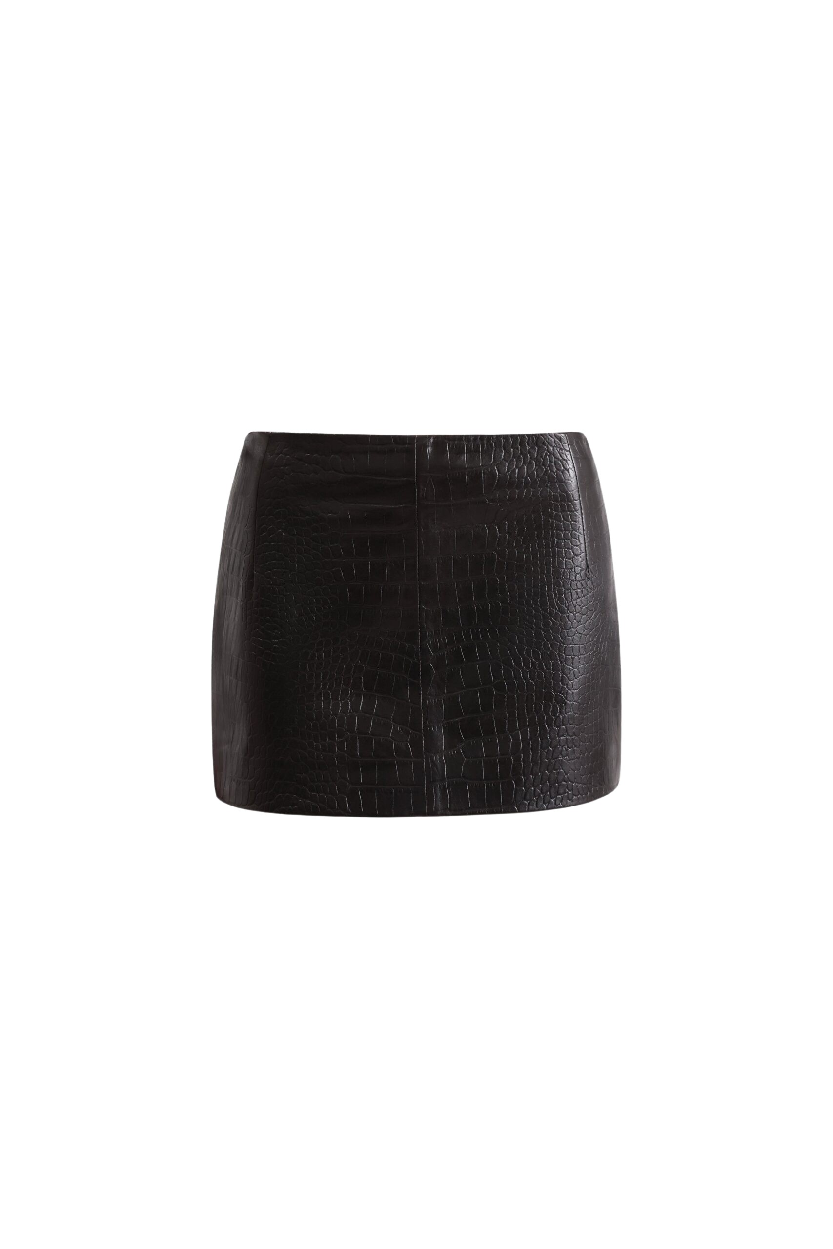 Nour Hammour Avery Skirt Ultra Mini Croco Leather Skirt