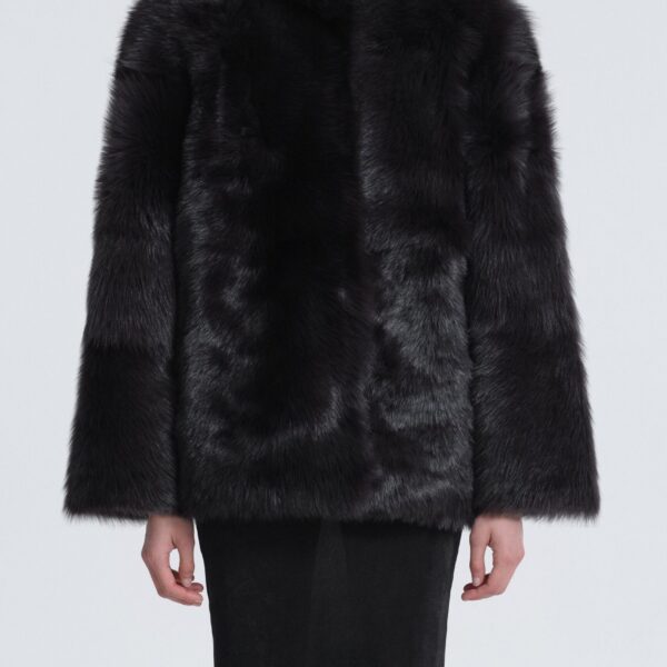 Nour Hammour Coats Color | Carolyn Everyday Shearling Midi Coat luxury leather Coats from Coveti