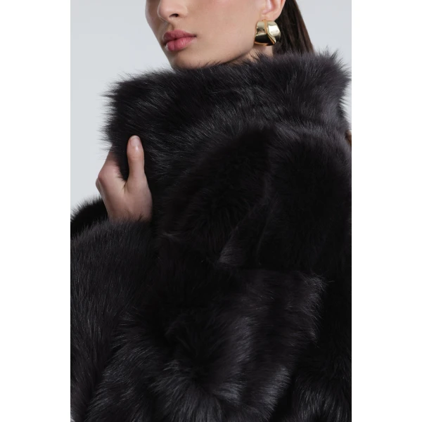 Nour Hammour Carolyn Everyday Shearling Midi Coat, view 5