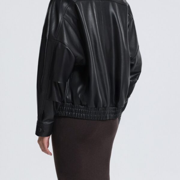 Nour Hammour Jackets Color | Dalma Relaxed Leather Jacket luxury leather Jackets from Coveti