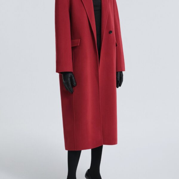 Nour Hammour Coats Color | Hale Everyday Wool Coat luxury leather Coats from Coveti
