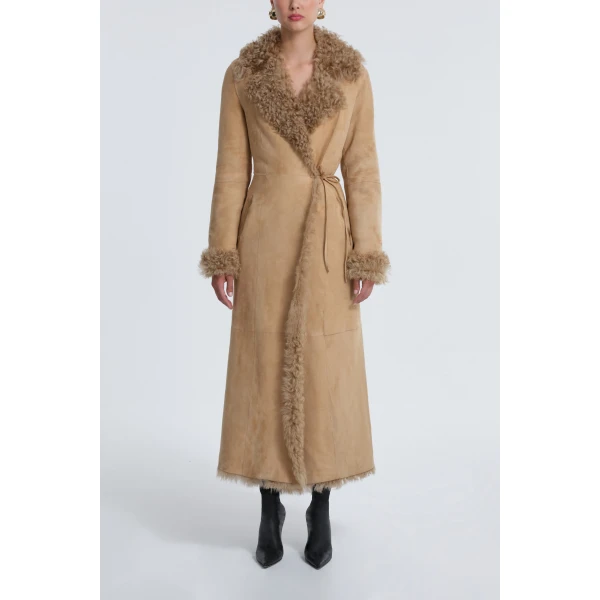 Nour Hammour Joni Off-duty Curly Shearling Essential Coat, view 2