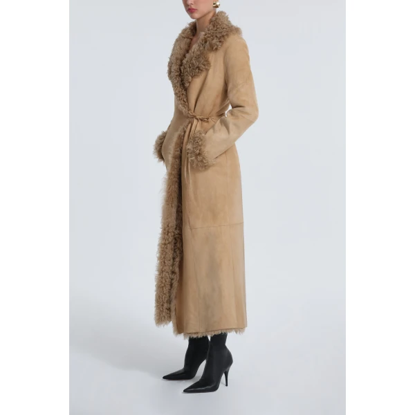 Nour Hammour Joni Off-duty Curly Shearling Essential Coat, view 3