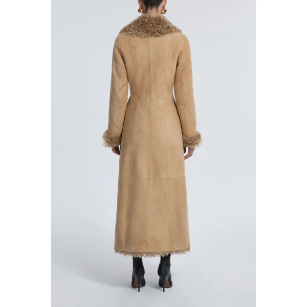 Nour Hammour Joni Off-duty Curly Shearling Essential Coat, view 4