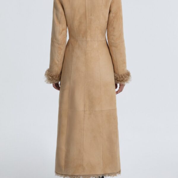 Nour Hammour Coats Color | Joni Off-duty Curly Shearling Essential luxury leather Coats from Coveti