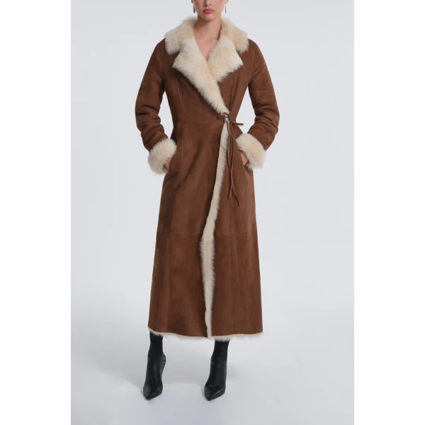 Nour Hammour Joni Off-duty Shearling Essential Coat, view 5