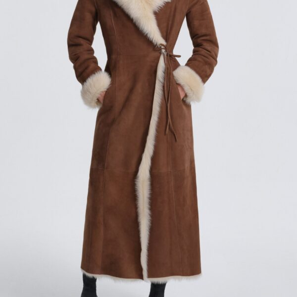 Nour Hammour Coats Color | Joni Off-duty Shearling Essential luxury leather Coats from Coveti