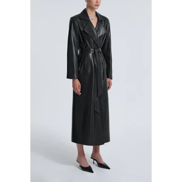 Nour Hammour Kasha Long Ladylike Coat, view 3