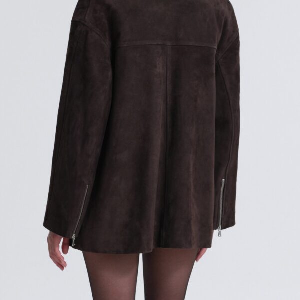 Nour Hammour Jackets Color | Layne Sleek Suede Jacket luxury leather Jackets from Coveti