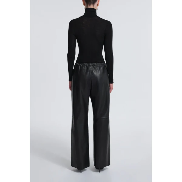 Nour Hammour Olan Pants Relaxed Suede Pants, view 3