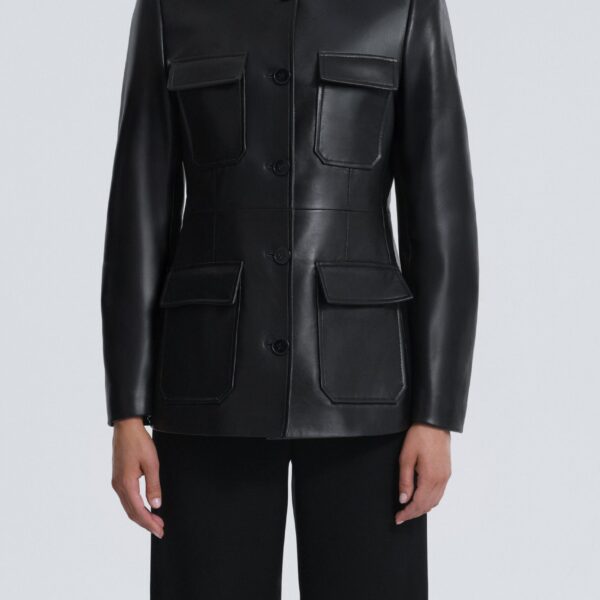 Nour Hammour Jackets Color | Vernes Elegant Leather Jacket luxury leather Jackets from Coveti