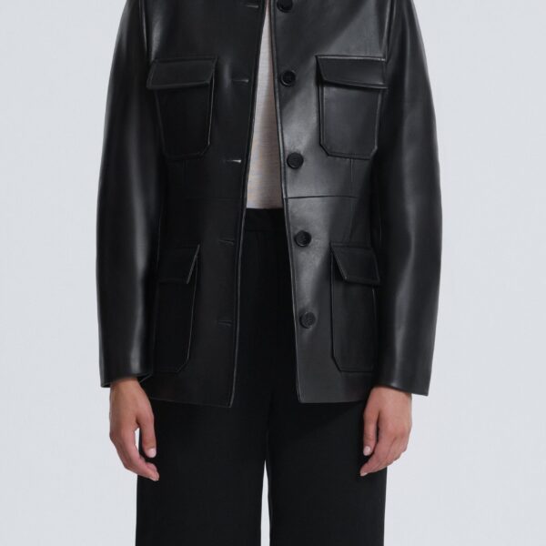 Nour Hammour Jackets Color | Vernes Elegant Leather Jacket luxury leather Jackets from Coveti