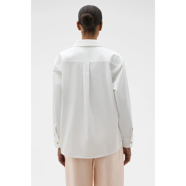 Button Detail Poplin Shirt
