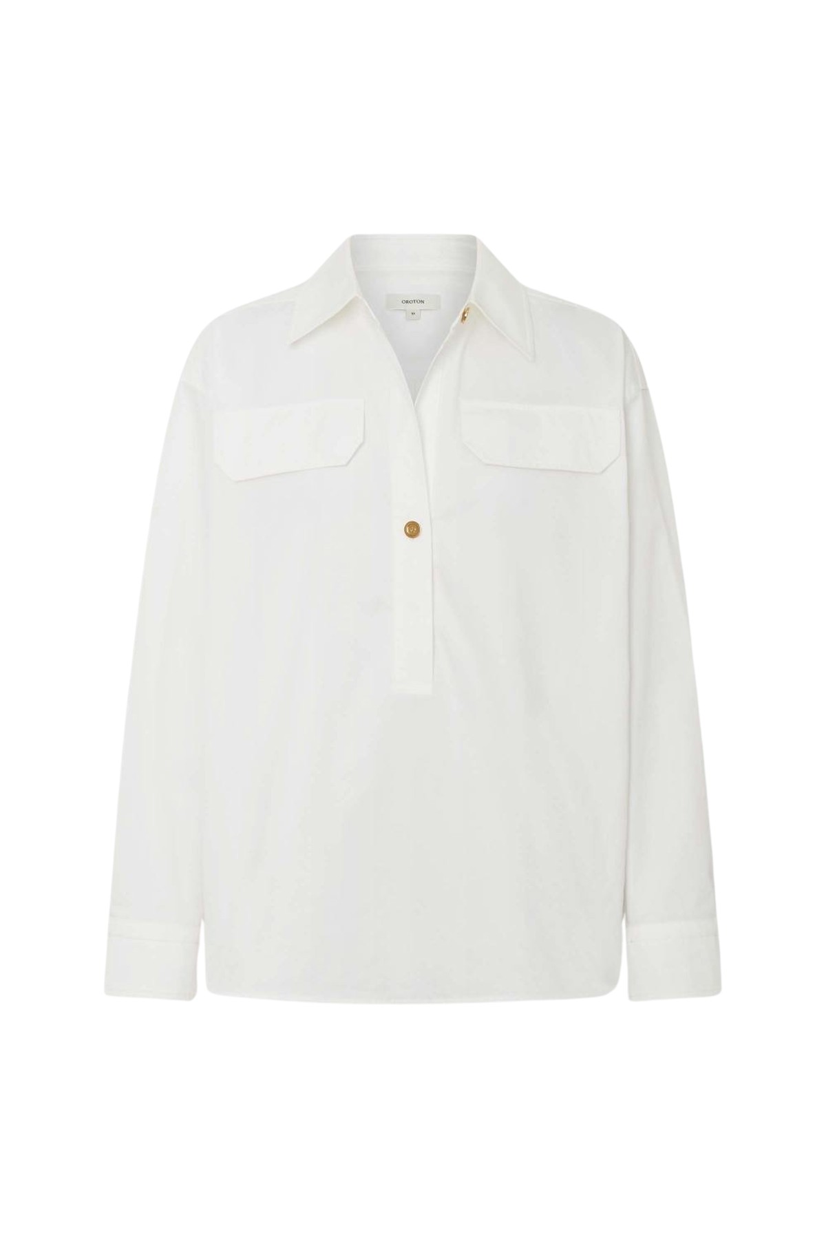 Oroton Button Detail Poplin Shirt