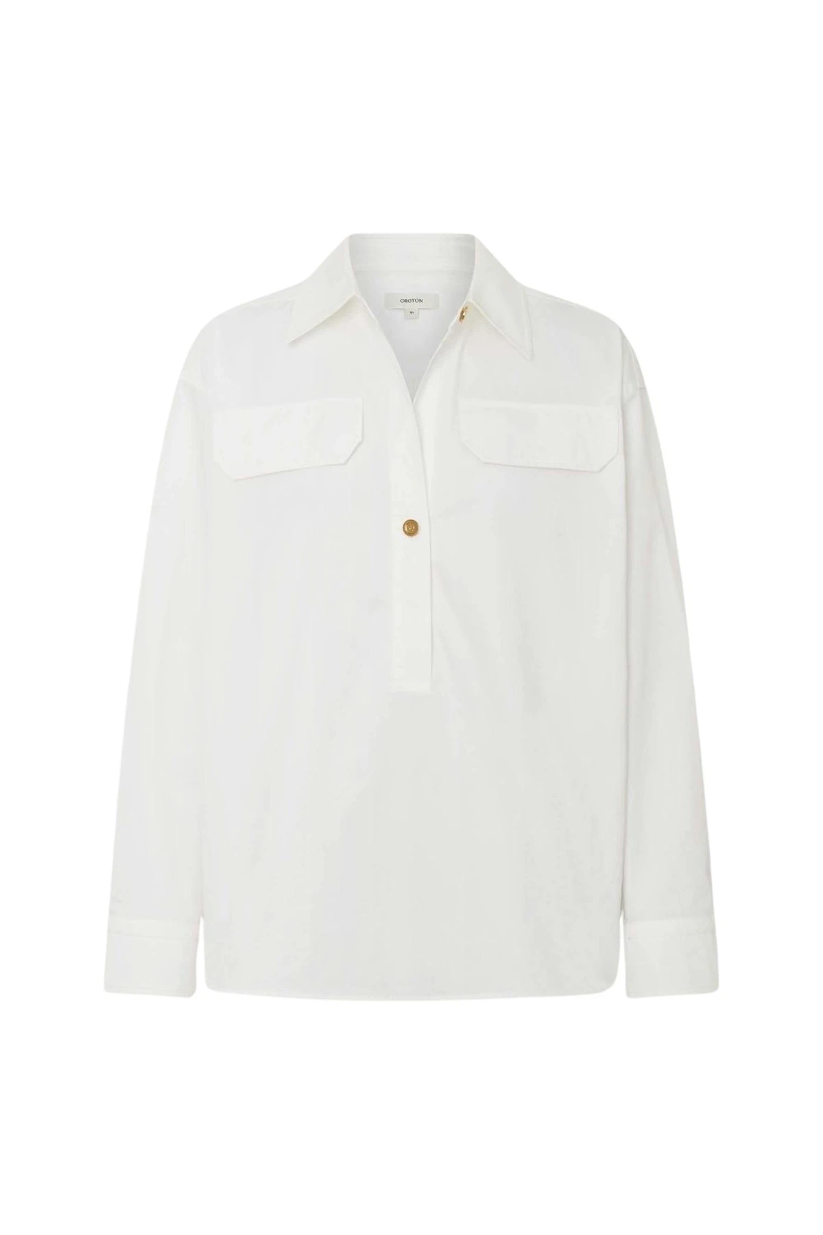Oroton-Button-Detail-Poplin-Shirt68440_nobg Oroton Tops
