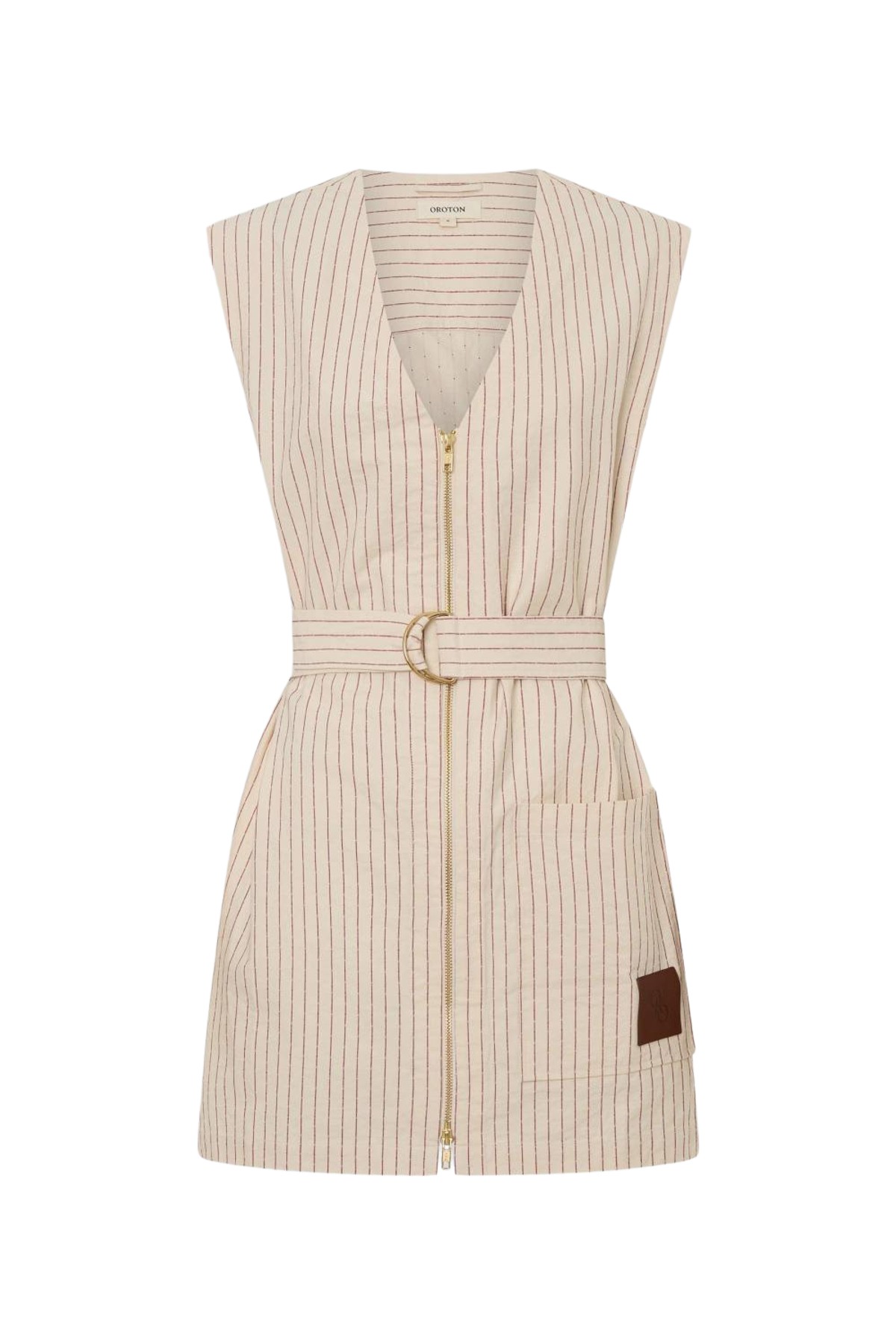 Oroton Summer Stripe Zip Through Tunic