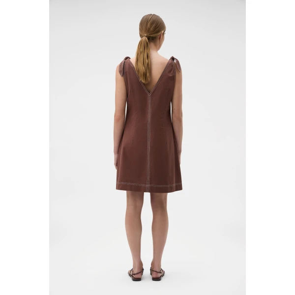 Tie Shoulder A-Line Dress