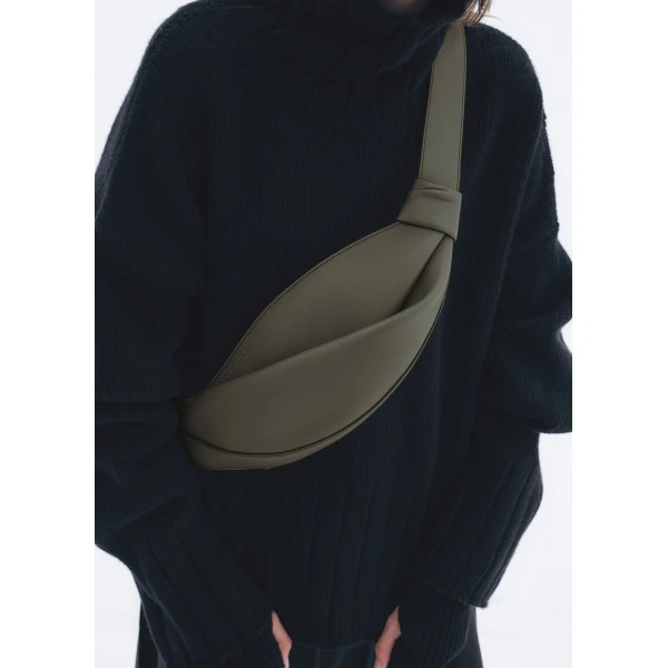 Polene Neyu Edition Smooth Smoky Green Bag, view 3