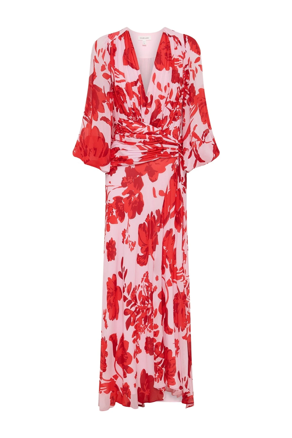 Shona-Joy-Aleyna-Long-Sleeve-Ruched-Maxi-Dress-2025-coveti26669_nobg Shona Joy Red Dresses luxury Clothing from Coveti Marketplace