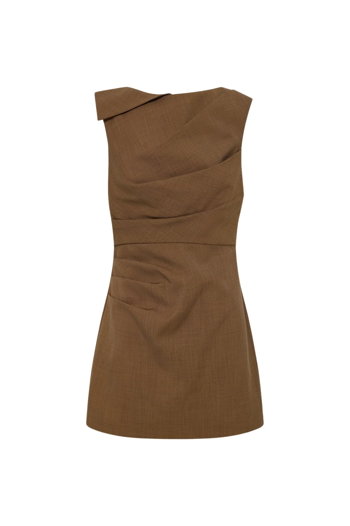 Shona-Joy-Asher-Draped-Mini-Dress-2025-coveti82848_nobg Shona Joy Brown Dresses luxury Clothing from Coveti Marketplace