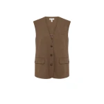 Shona-Joy-Asher-Sleeveless-Blazer-2025-coveti19046_nobg Shona Joy Brown Jackets luxury Clothing from Coveti Marketplace
