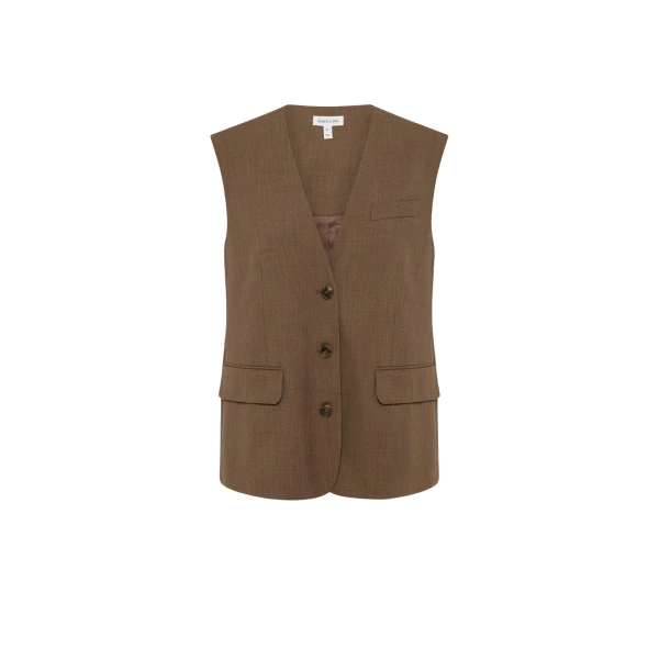 Shona Joy Brown Jackets luxury Clothing from Coveti Marketplace